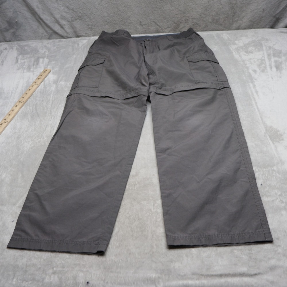 Columbia Pants Mens Medium Grey Ripstop Crested Butte Convertible Cargo 34x33